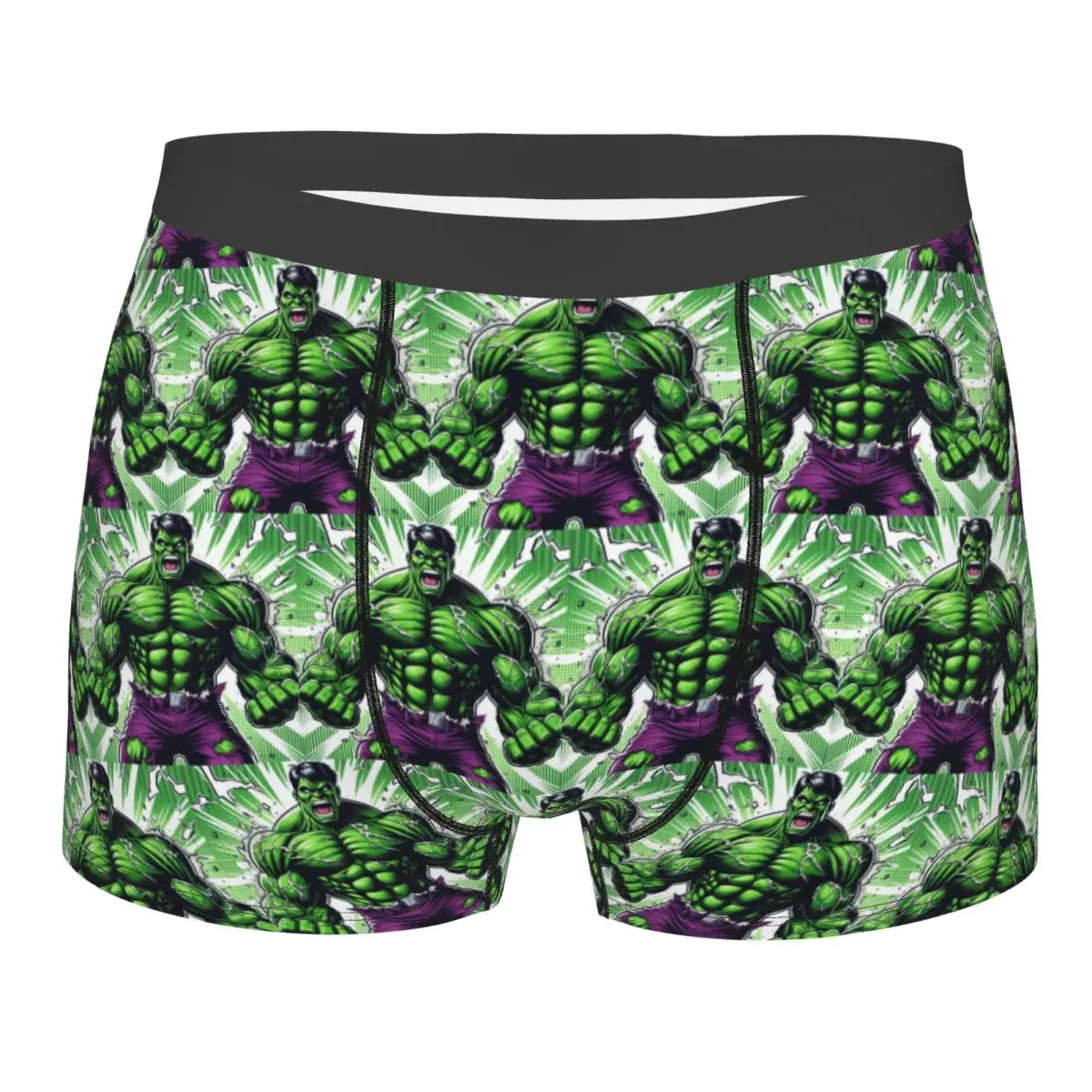 

Нижнее белье в стиле комиксов Hulk на заказ, мужские трусы-боксеры с принтом, шорты, мягкие трусы