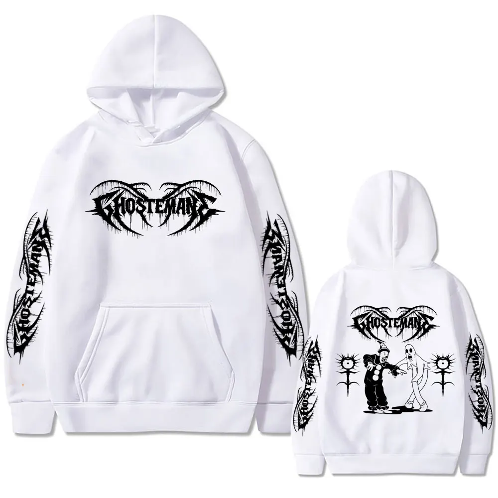 Ghostemane Double Sided Print Hoodie Men Hip Hop Vintage Streetwear Male Oversized Sweatshirt Men's Gothic Rock Casual Hoodies