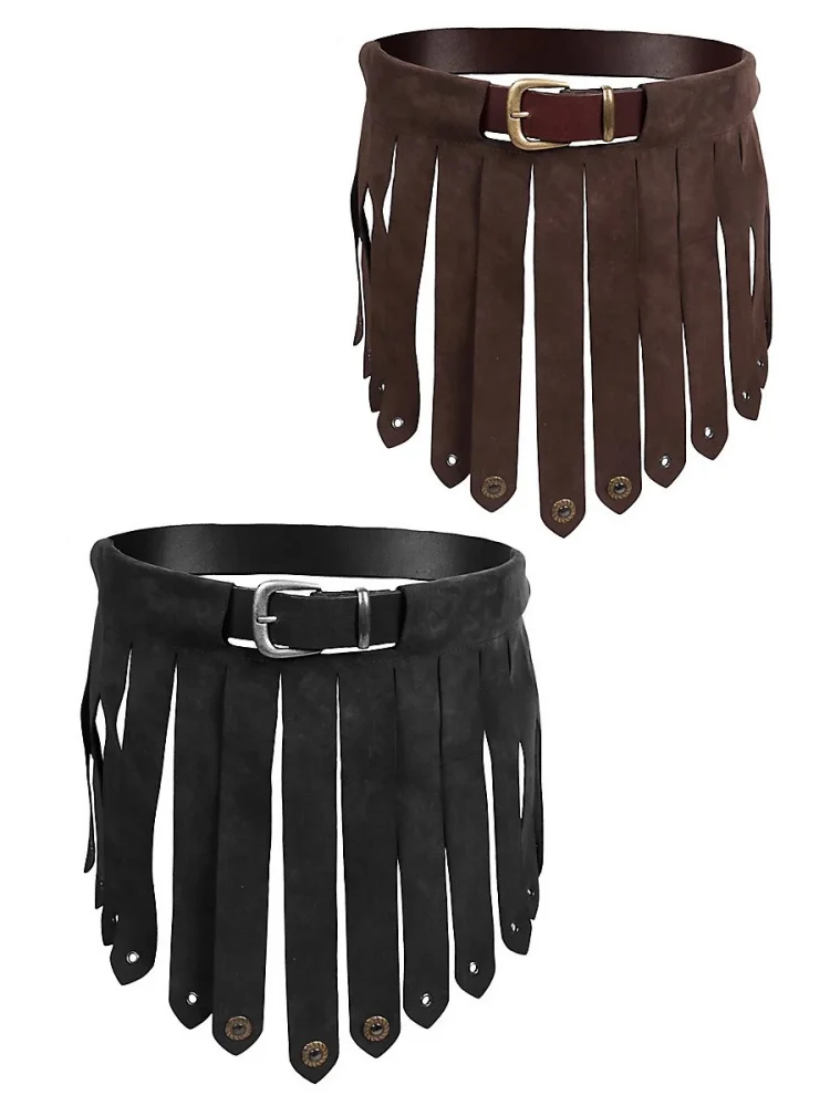 

Ancient Roman Legion Gladiator Fighting Men and Women Belt Skirt Gothic Steampunk PU Leather Medieval Greek Role Playing Costume