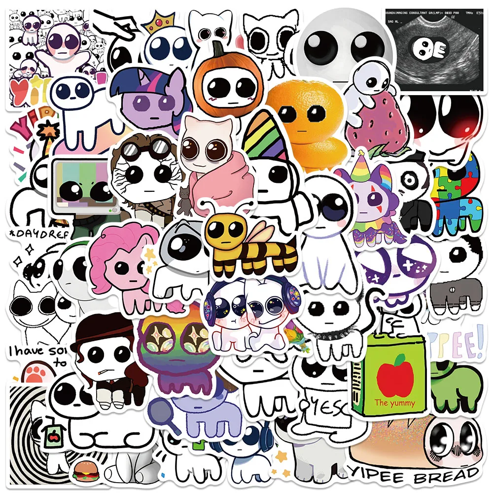 50pcs TBH Creature Plush Stickers Cute Cartoon Doll Graffiti Decals For Kids Laptop Luggage Skateboard Notebook Phone Stickers