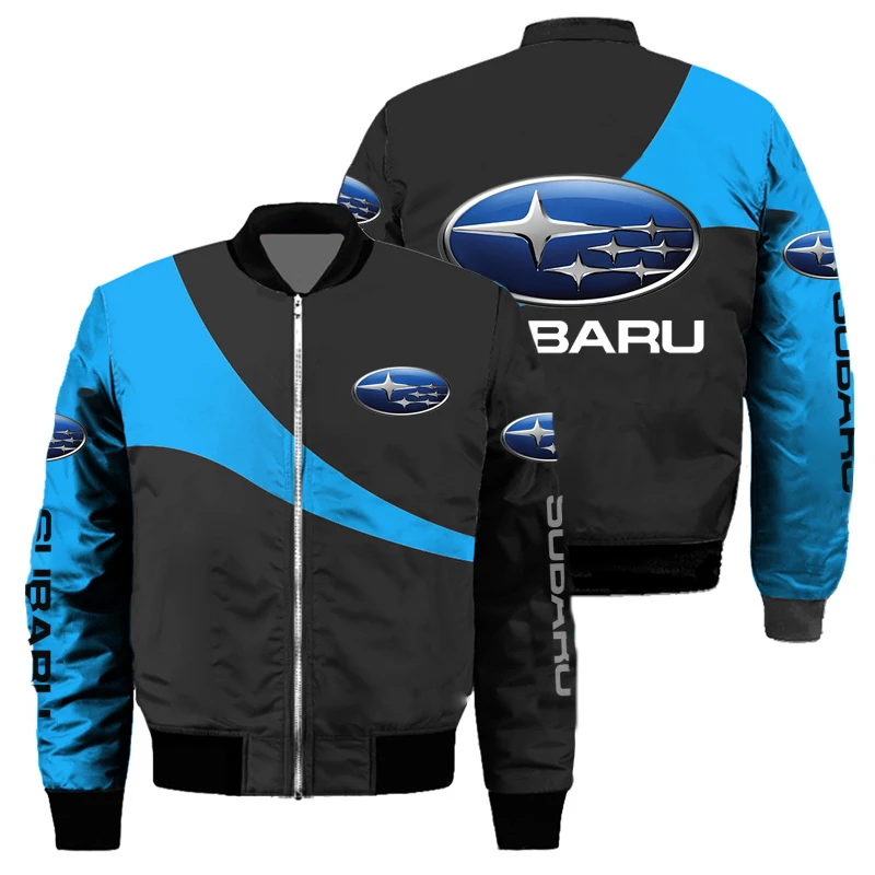 

SUBARU printed racing casual jacket, zipper jacket, SUBARU motorcycle suit, college sports cotton suit plus size