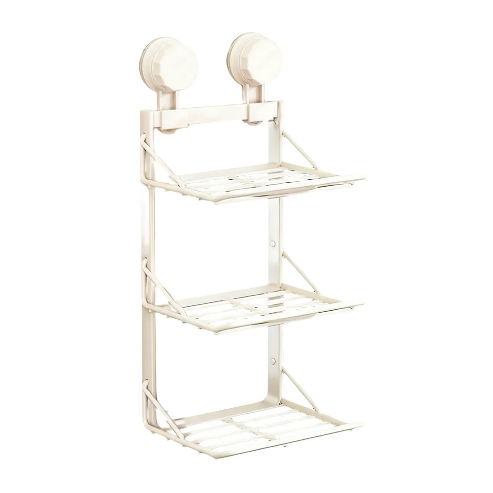

Vegetable Rack Kitchen Storage Rack Wall-mounted No Drilling Hollowed-out Bottom Efficient Kitchen Organization