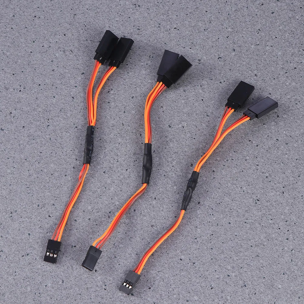 6Pcs 15Cm High Hardness Thick Coating Servo Extension Cable with Adapter Plug for Rc Car Plane Helicopter Y Type 30 Core Servo