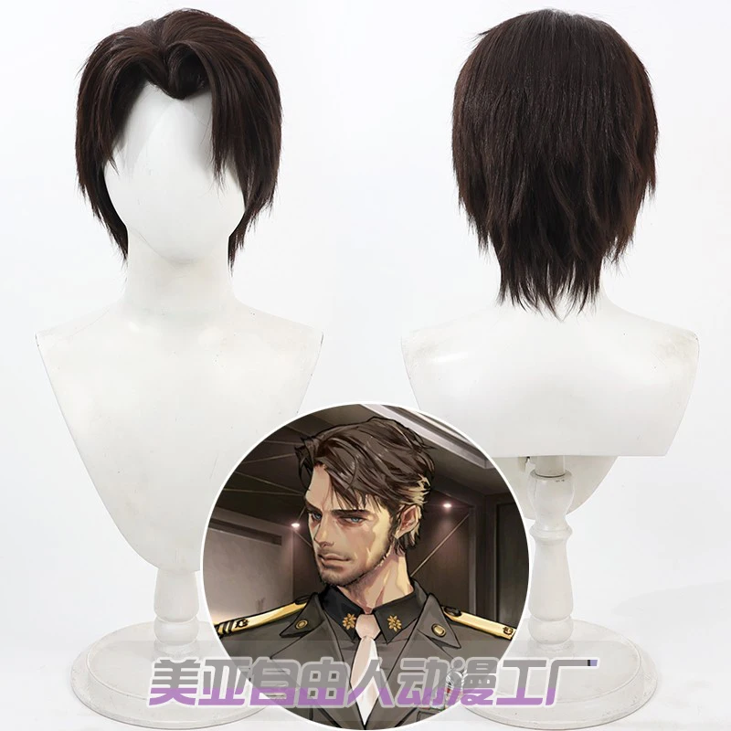 New Vice Commander Anderson Cosplay Wig Halloween Carnival Party Props Synthetic Hair Heat Resistant Fiber