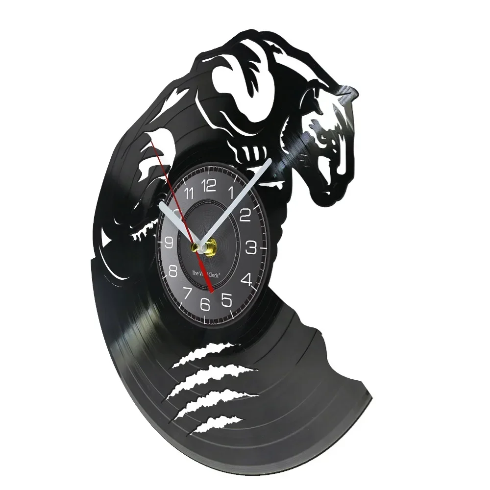 Arctic Cat Panther Wall Clock African Wild Life Animal Beast Predator Vinyl Record Wall Clock Jungle Animals Nursery Wall Decor