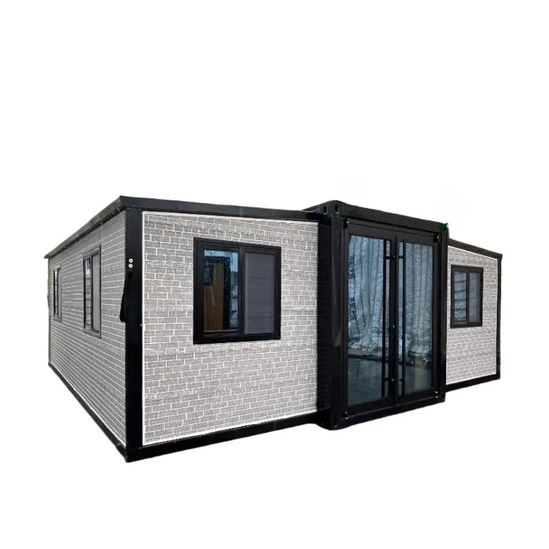 2/3/4 Bedroom Folding Prefabricated House 40Ft 20Ft Expandable Shipping Container Prefab Villa Steel Sandwich Panel Material