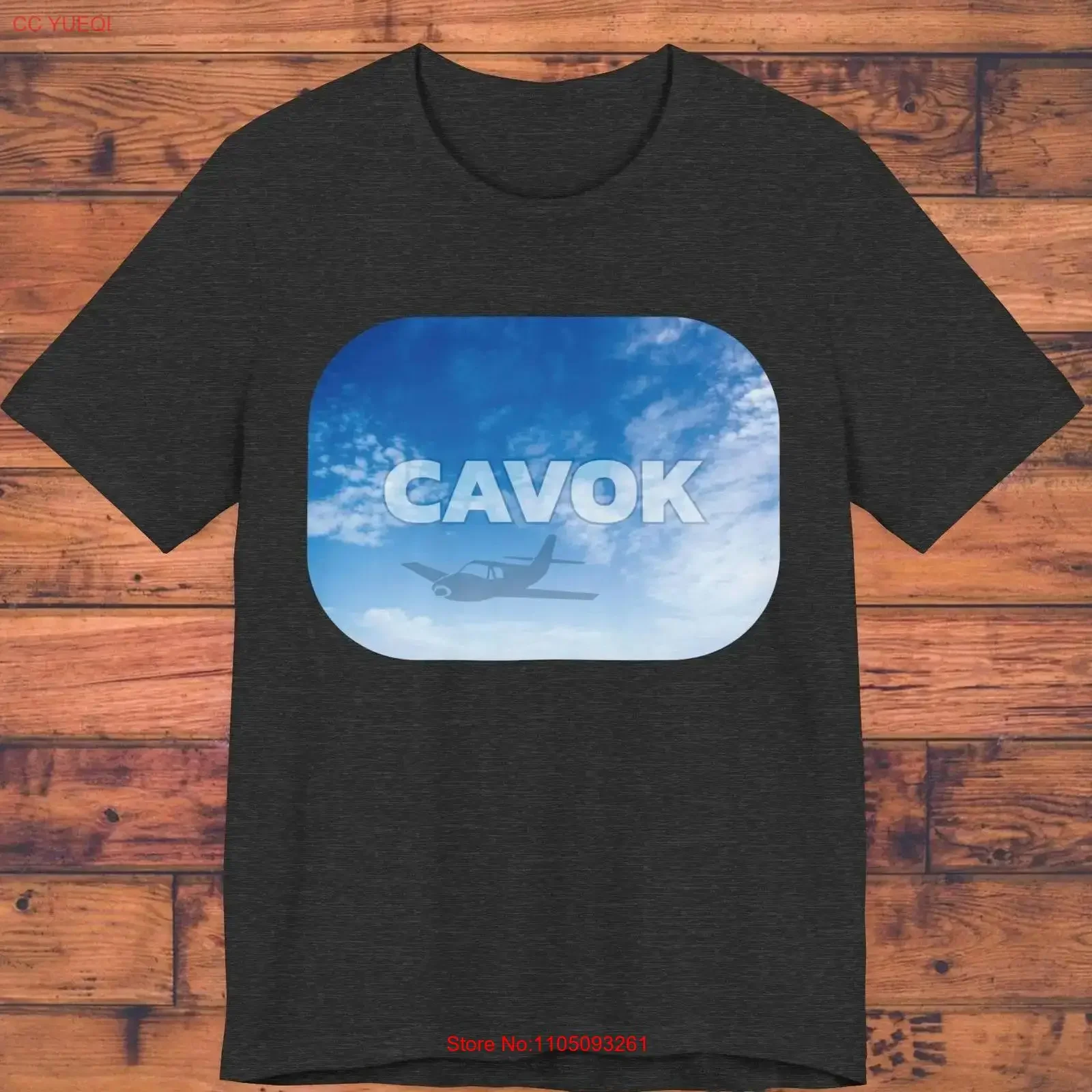 

CAVOK blue sky aviation geek's T Shirt v1 vintage Washed Soft graphic Breathable streetwear homme Slightly Stretched