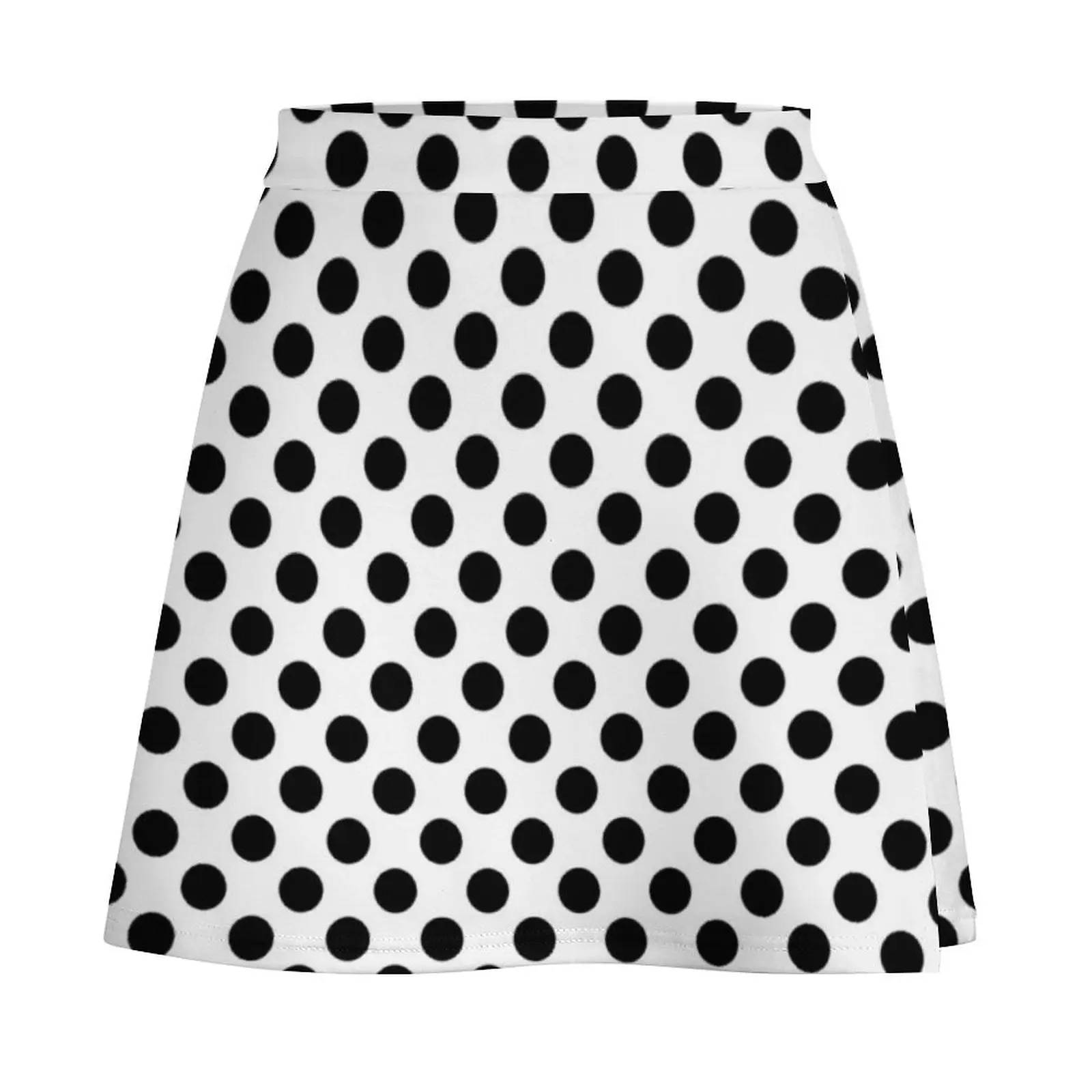 Soft Edge Dot Pattern Black White RPD S008 32 Mini Skirt Short skirt woman new in external clothes Mini Skirt