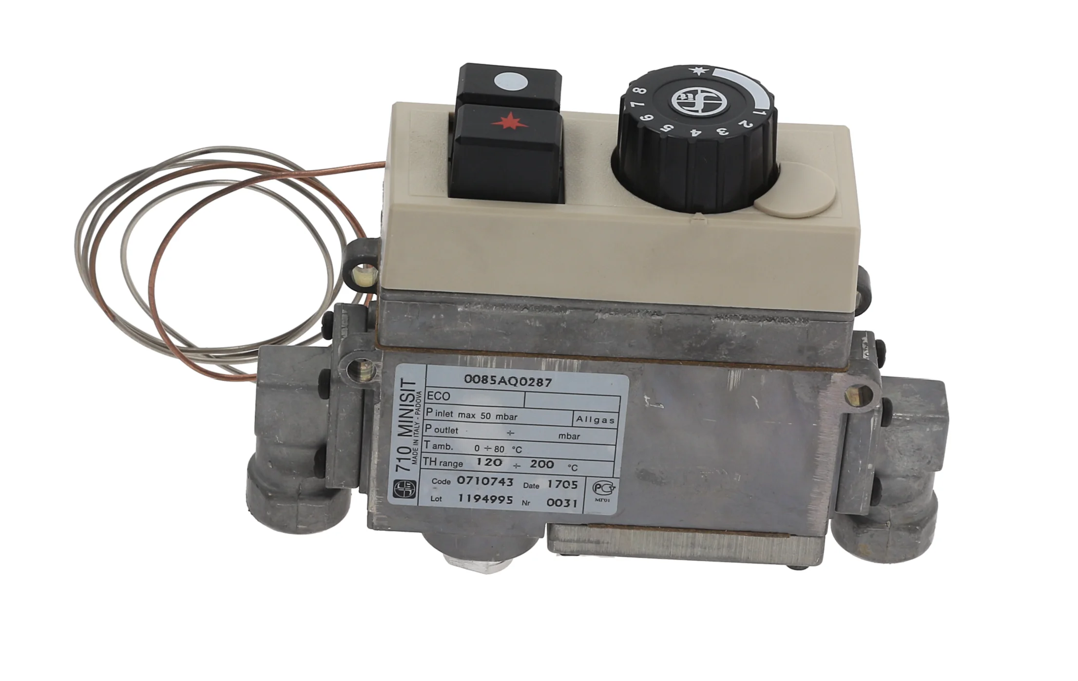 710 MINISIT 0.710.743 프라이어 온도 조절기 200 C 가스 제어 밸브 FSD FFD 743