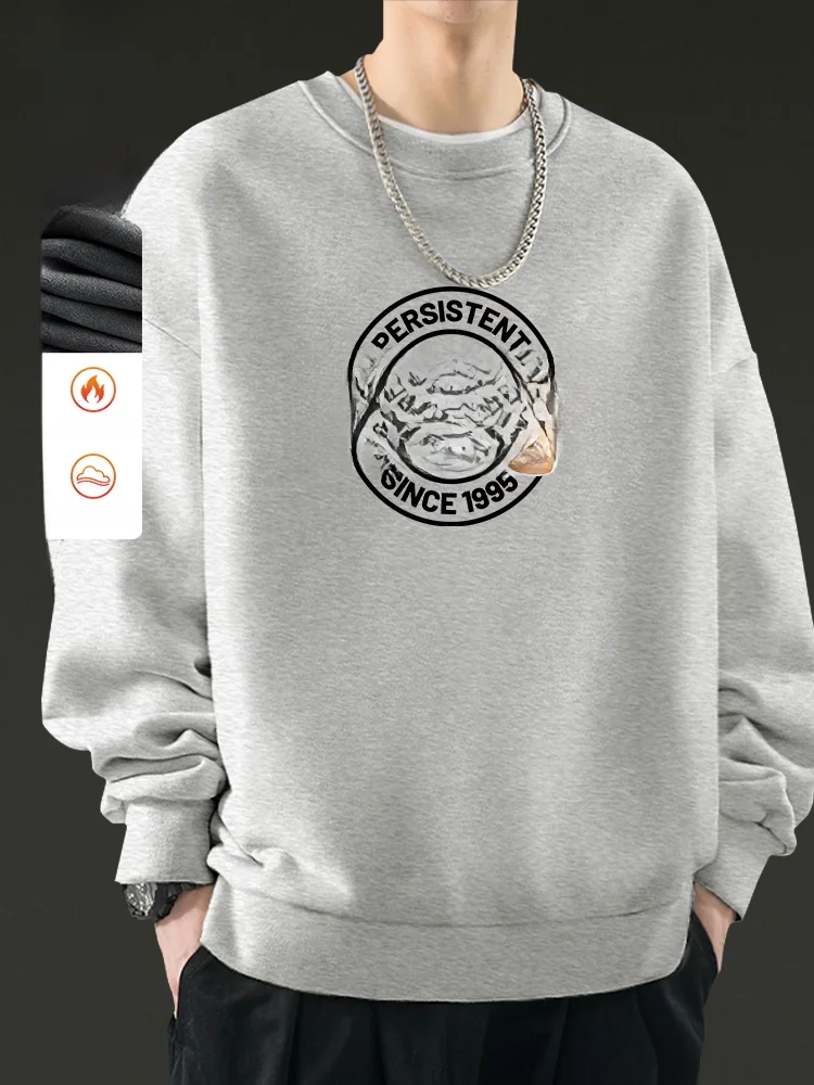 

Мужская зимняя толстовка с капюшоном на флисовой подкладке, утепленная, износостойкая, теплая, из смесового хлопка и полиэстера, с длинными рукавами, повседневная.