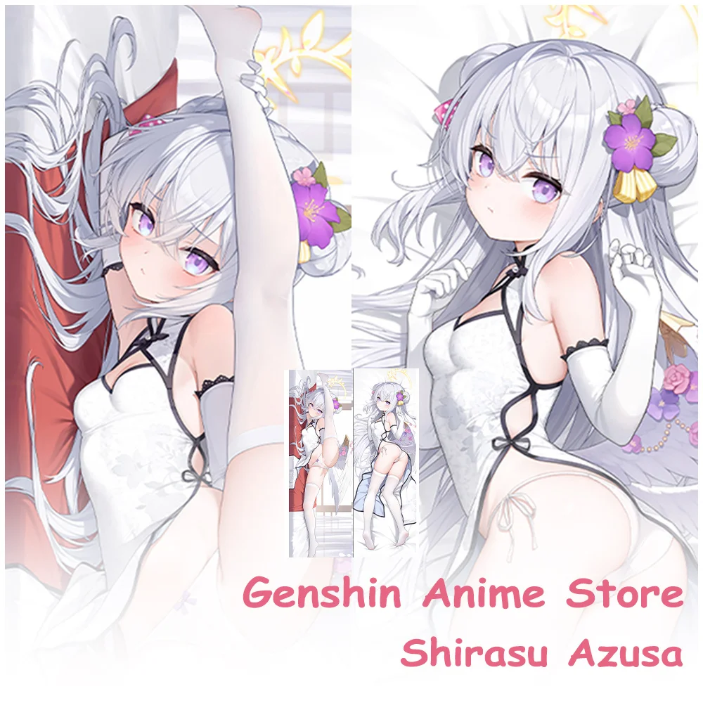 

Синий архив Shirasu Azusa Kawaii, чехол для всего тела Dakimakura, реквизит для косплея, аниме, двухсторонняя подушка с принтом отаку, чехлы для подушек