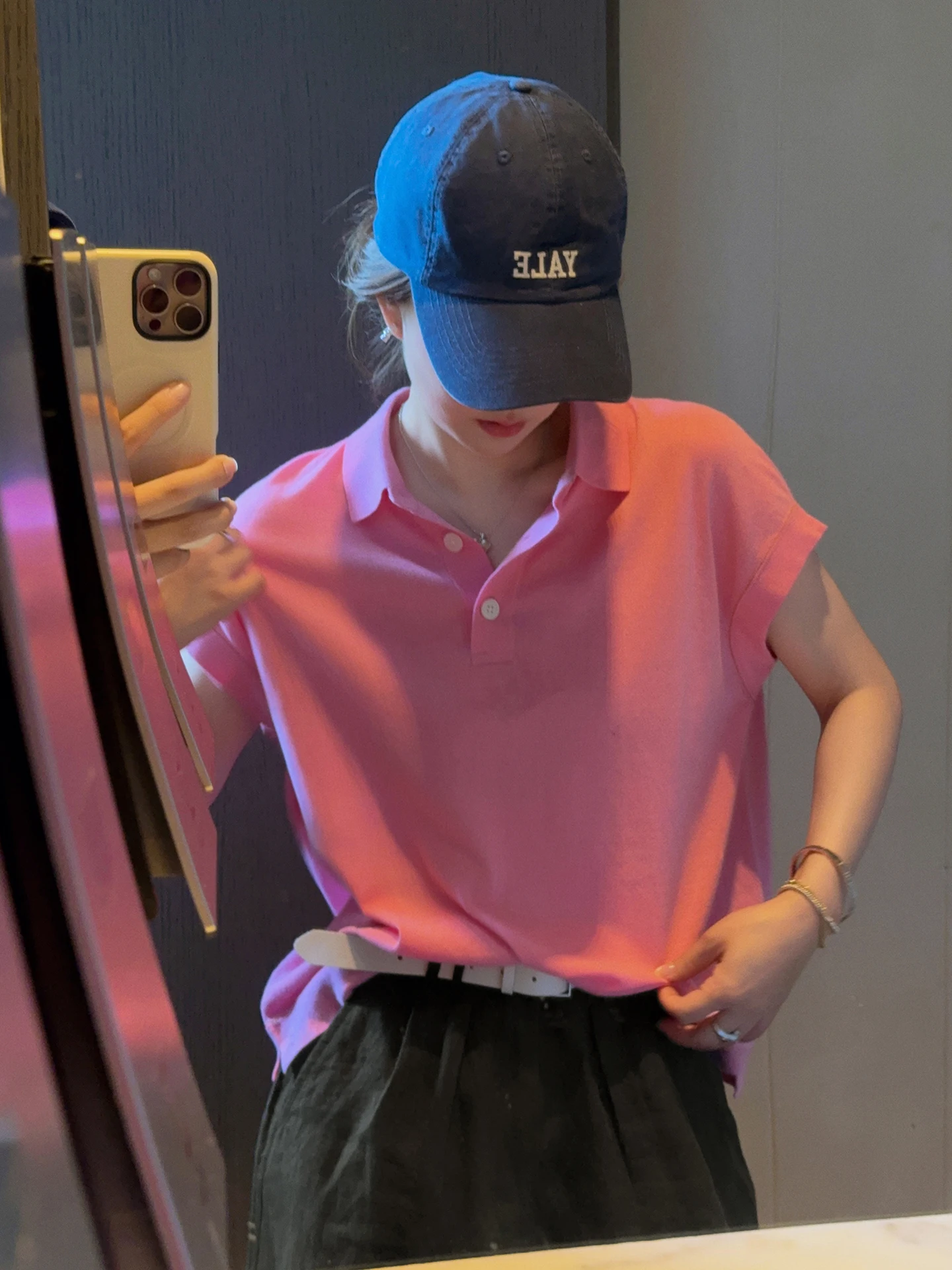 

Liberlin Sisy Knitted Loose Sleeveless Turn-down Collar Casual Striped Spring Summer Top Women's Soft Fabric Short Sleeve