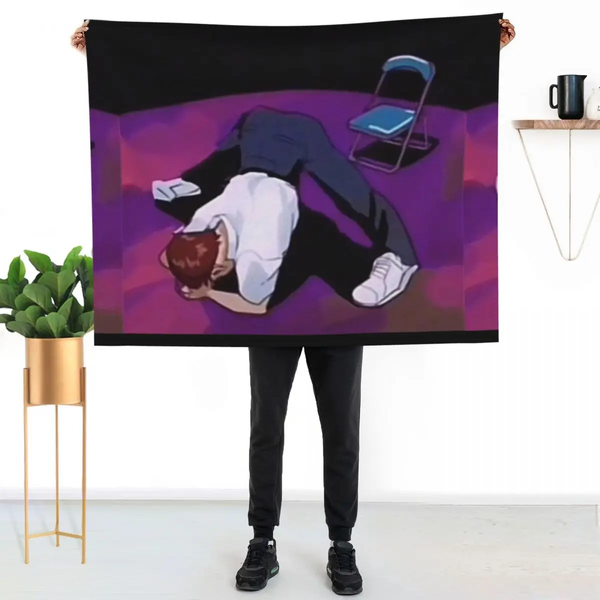 Someone Help Shinji Throw Blanket Luxury anime for winter Summer blankets ands Plaid Blankets