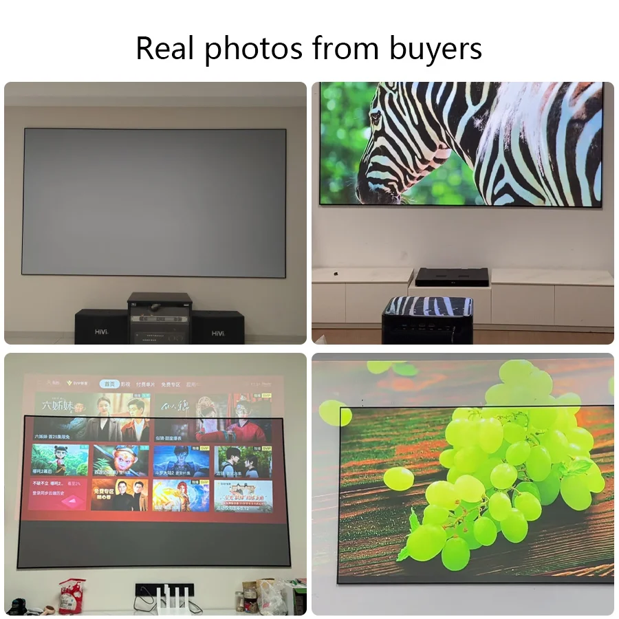 Vividora ALR Fresnel 5.0 Pro Fixed Frame Projection Screen Anti-Light 3D 4K 8K Home Cinema for Standard/Long Throw Projectors