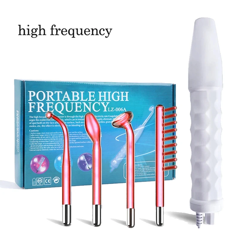 High Frequency Facial Machine Electrode Wand Electrotherapy Glass Tube Beauty Device Acne Anti Wrinkle Skin Care Face Hair Spa