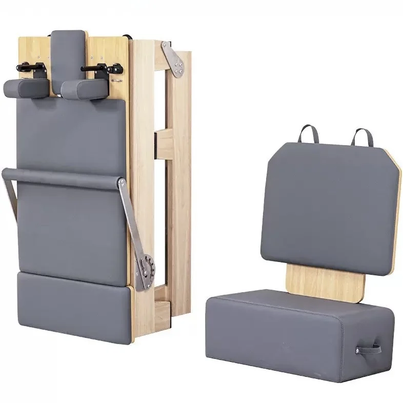 Pilates Five-Piece Set Large Equipment Commercial Pilates Reformer Home Use Rubberwood Foldable Core Bed