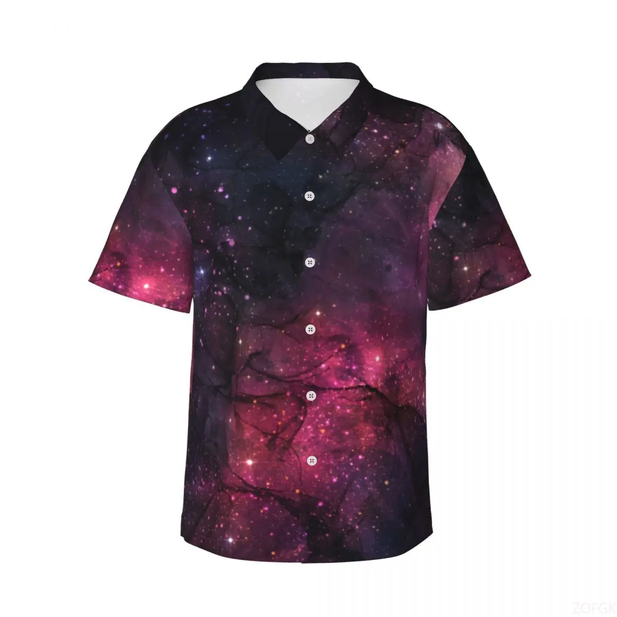 Starry Star Outer Space Vacation Shirt Galaxy Planetary Stars Pattern Hawaiian Casual Shirts Mens Cool Blouses Harajuku Tops