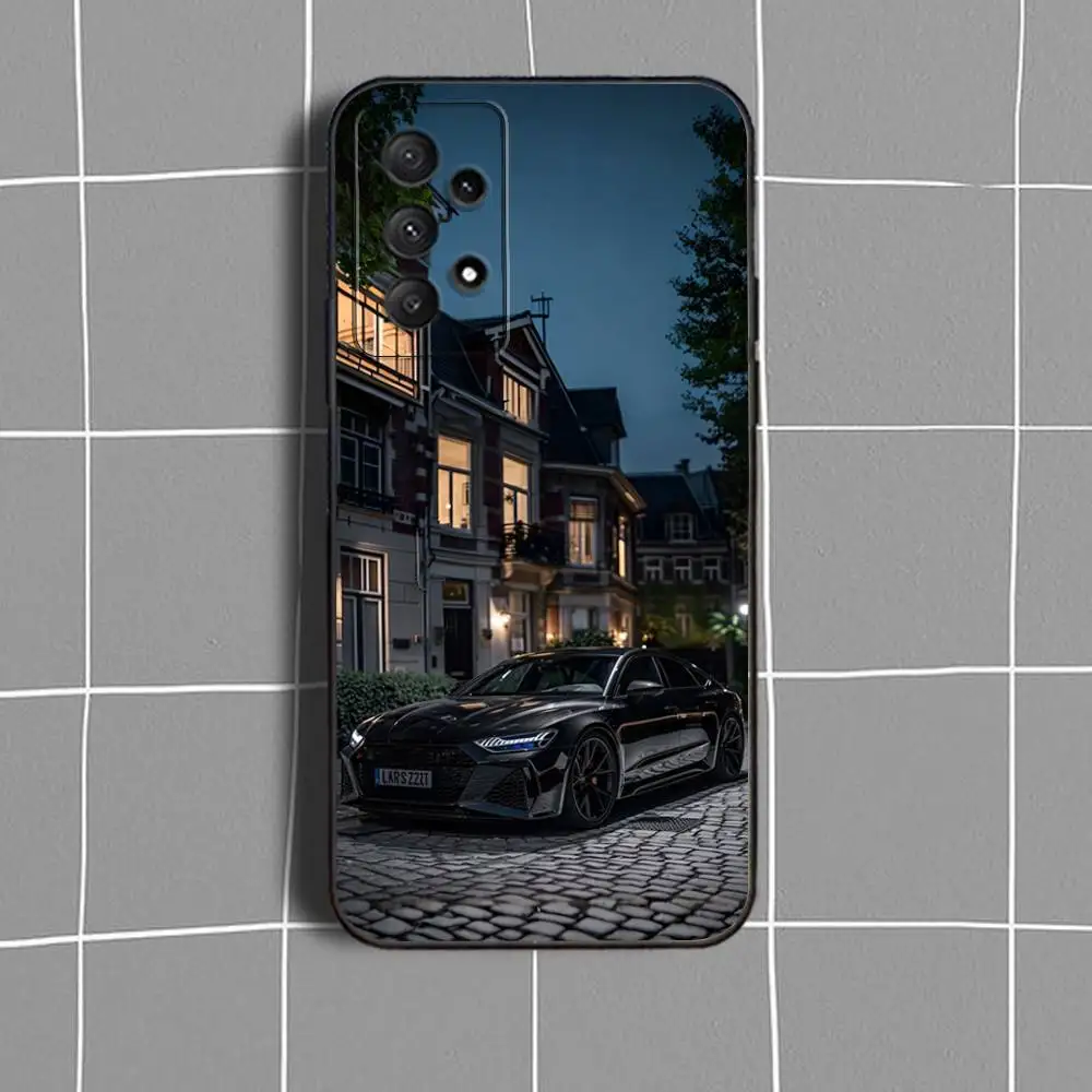 A-A6L Q5L A4L R8 حافظة هاتف السيارة لهاتف سامسونج جالاكسي A73,31,32,72,41,53,52,71,22,5G,Note,J7,8,9 غطاء أسود ناعم