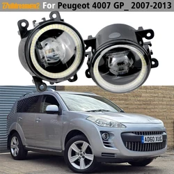 2 X Car Front LED Angel Eye Fog Light Assembly Daytime Running Lamp DRL For Peugeot 4007 GP_ 2007 2008 2009 2010 2011 2012 2013