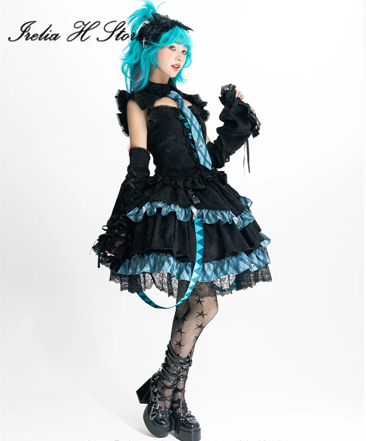 Irelia H Mi Formula 여성 고딕 로리타 원피스 코스프레 코스튬, 할로윈 파티 원피스