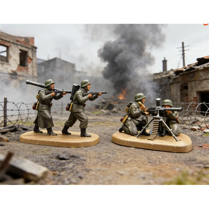 

Масштабная модель 1:72, напечатанная на 3D-принтере, окрашенная, 4 шт., немецкая 81-мм минометная установка, солдаты-фигурки, аксессуары для DIY-сцен, коллекционные фигурки для фанатов