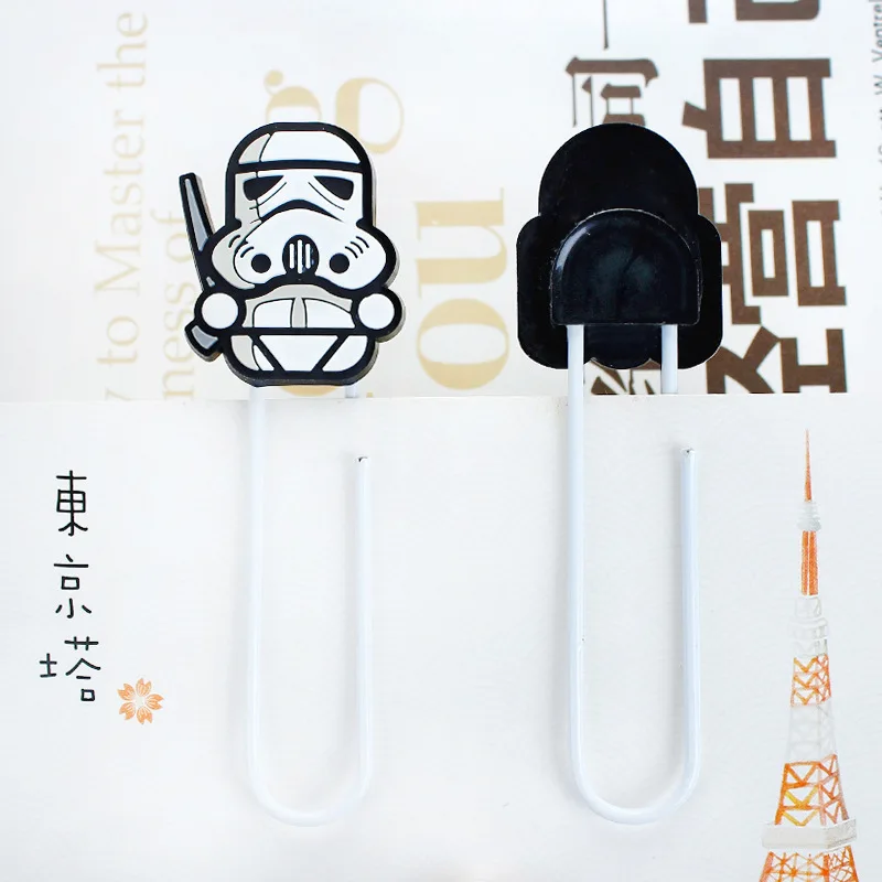 Star Wars Paper Clips Bookmarks Cute Metal Paper Clips Colorful Cartoon Book Page Decoration U-shaped Needles