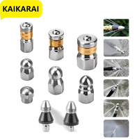 1/8 1/4 3/8 High Pressure Sewer Jetter Pressure Drain Jetter Hose Nozzle for Toilet Industrial Pipelines Kitchen Sewers 5000 PSI