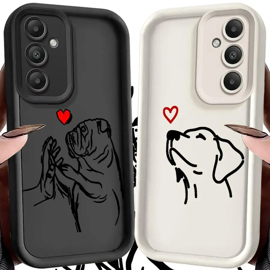 

Case for Samsung Galaxy S23 FE S24 Plus S25 Edge S22 S24Ultra S20FE S25 Ultra S21 Phone Cover Cute Dog