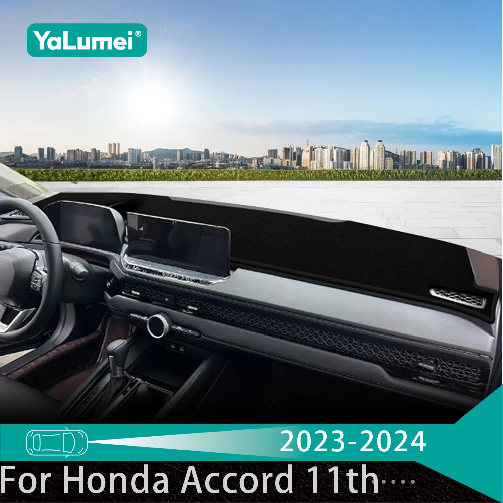 

Аксессуары для Honda Accord 11th 2023 2024, чехол на приборную панель автомобиля, избегайте световых накладок, коврики от солнца, нескользящий чехол, ковры с защитой от УФ-лучей