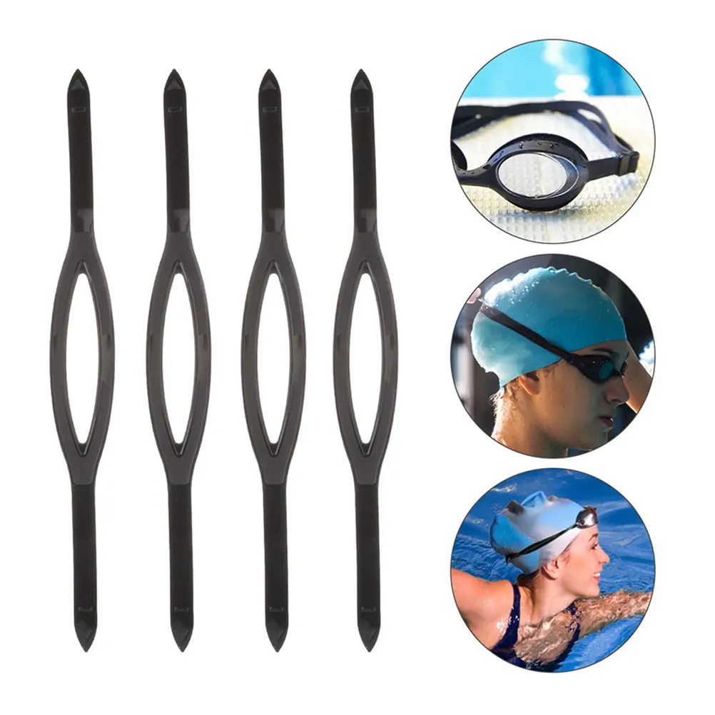

4 шт. силиконовые эластичные ремешки для очков, гибкие сменные ремешки для плавательных очков, стабильные фиксирующие ремешки для очков