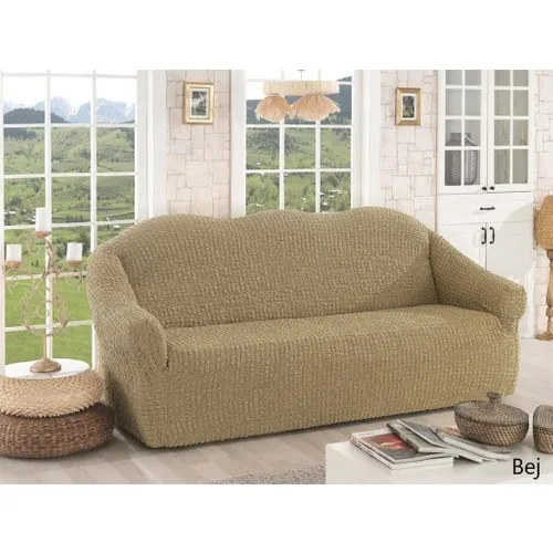 Karna Home Strech 3 Personality Cotton Seat Sofa Cover Beige