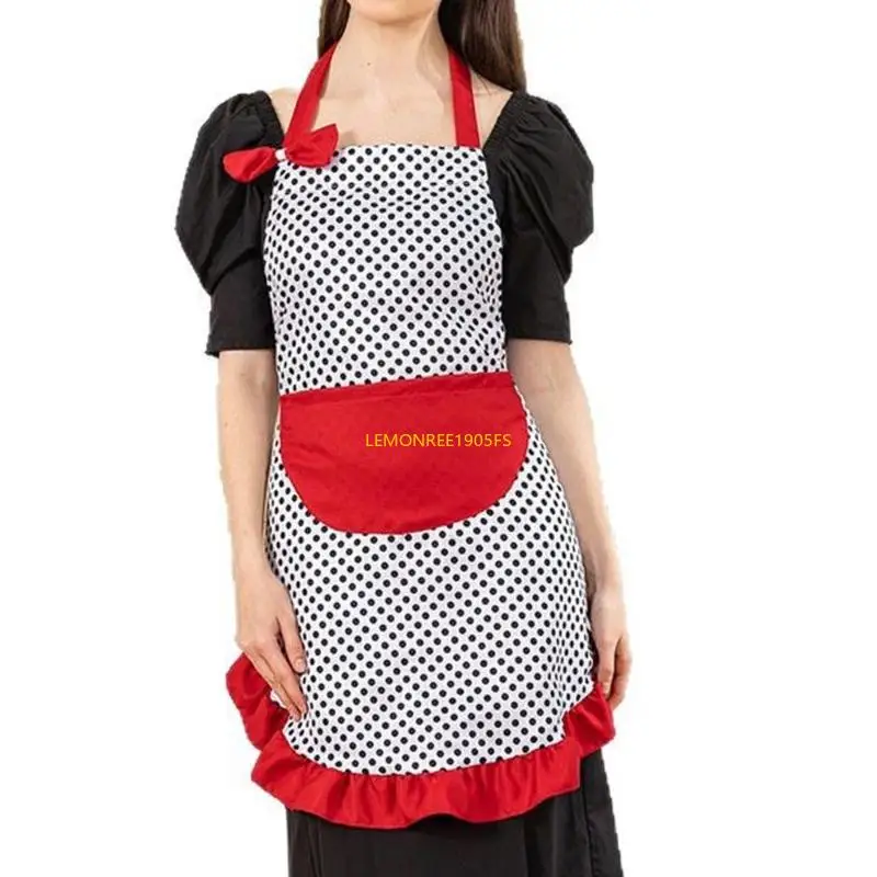 dxaeファッションボウノットエプロンシェフエプロンウェイトレスエプロン