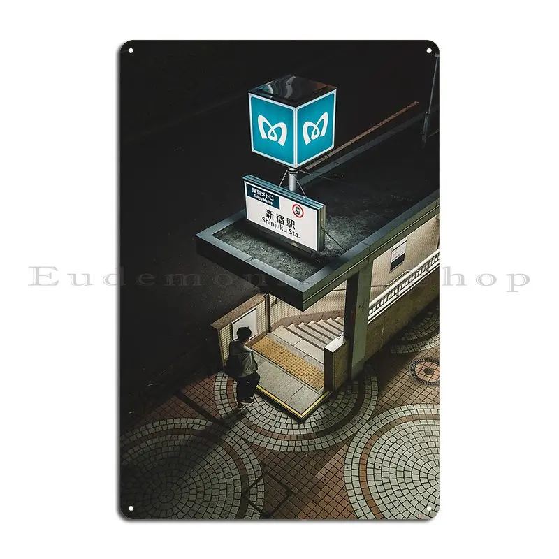 Tokyo Metro Station Metal Plaque Design Wall Plaque Club Wall Plaque Club Tin Sign Poster