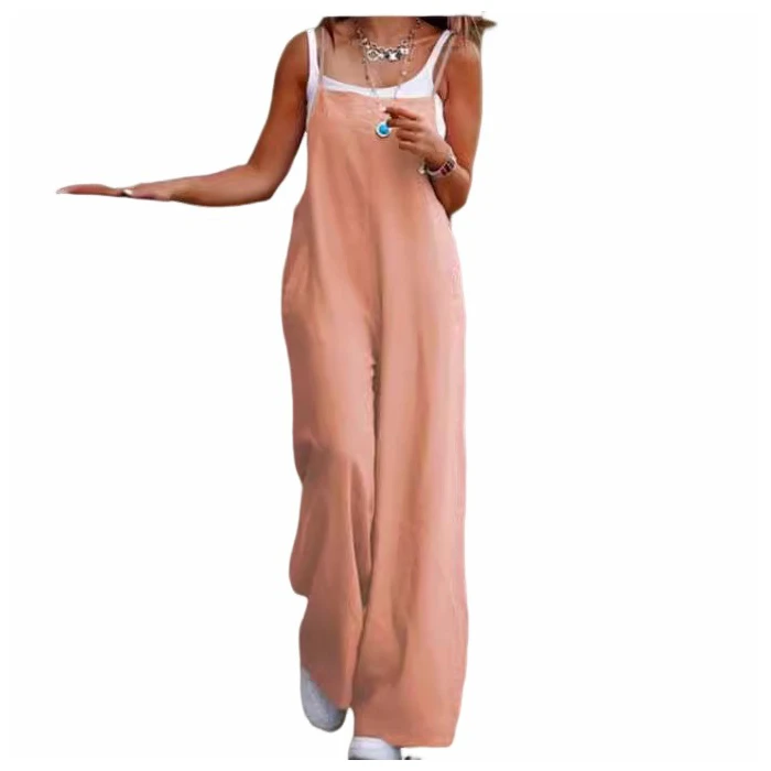 Sudeste asiático cross-border 2024 faionable casual feminino ket ter terno de uma peça poliéster calças compridas comprimento midi