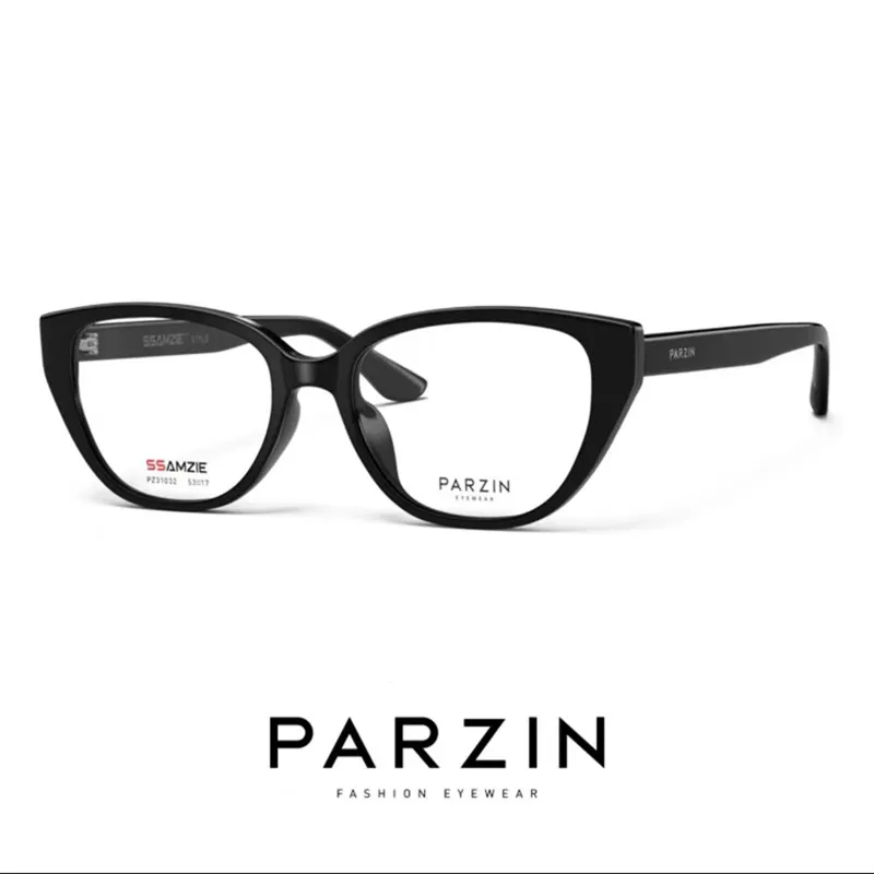 PARZIN Fashion New Lightweight TR Cat Eye Myopia Optical Glasses Frame Prescription Men Eyeglasses Frame  31032