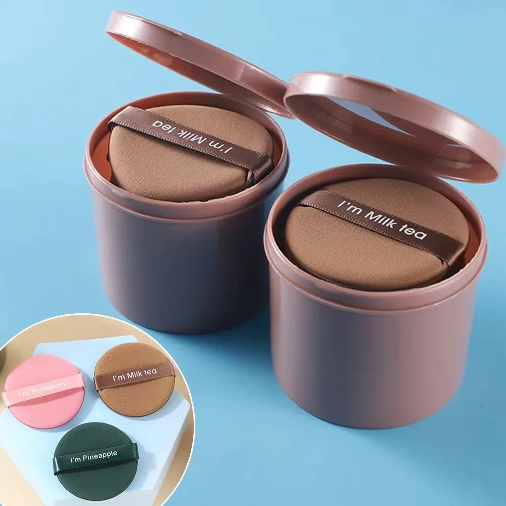 7PCS/Set Double Side Cosmetic Puff Set Soft Water Drop/Round Makeup Sponge With Storage Box Makeup Powder Puff Set