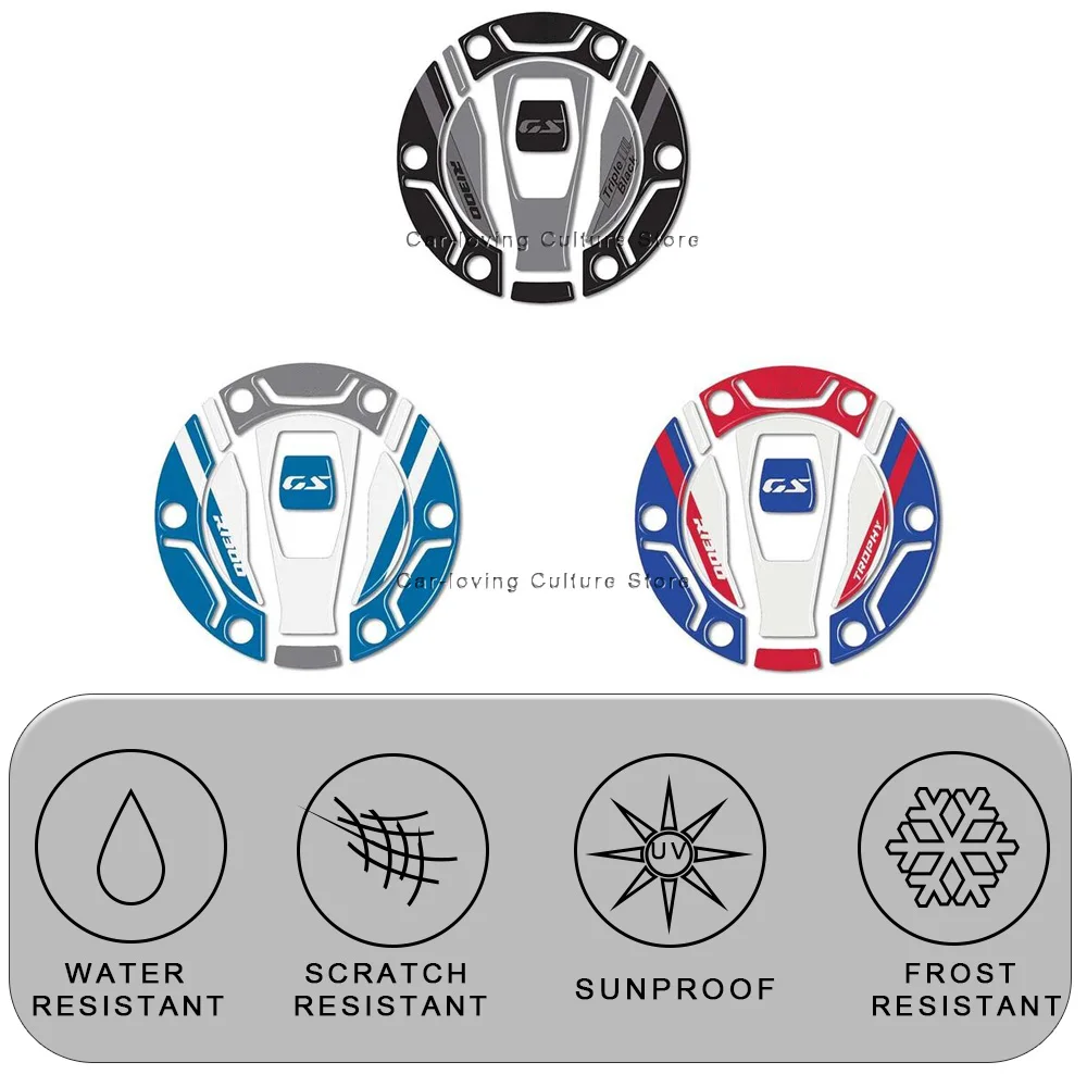 Etiqueta protetora impermeável para a motocicleta, 3D etiqueta para o tampão do tanque de combustível, BMW R1300GS