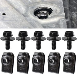 Car Body Bolts & U Nut Clips M6 Engine Cover Undertray Splash Shield Guard Bumper Fender Liner Retainer Fastener Rivet Screws