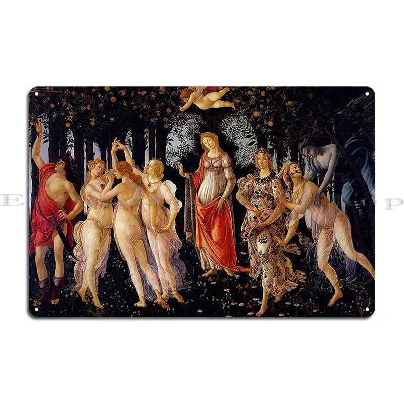 Primavera Botticelli Thesoulofart Metal Sign Iron Wall Decor Pub Wall Plaque Wall Cave Tin Sign Poster