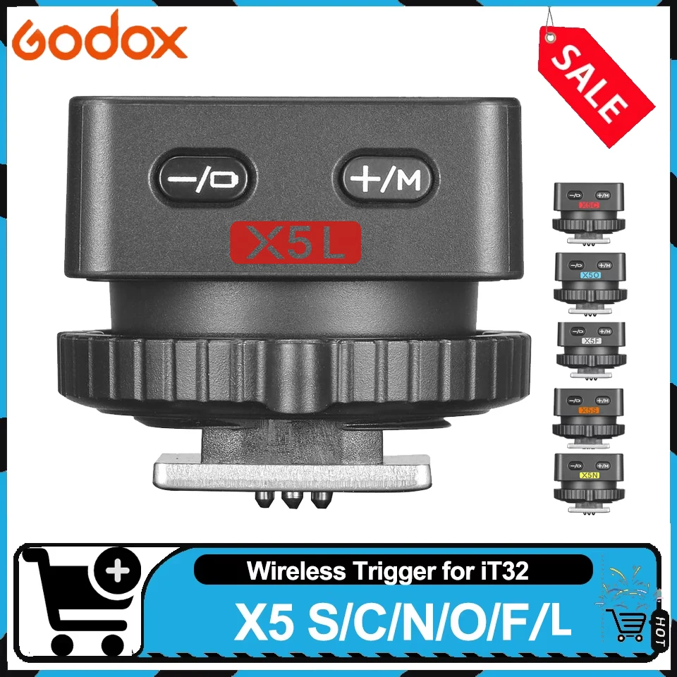 Godox X5 C/S/O/N/F/L TTL Wireless Flash Trigger Work with IT32 Mini Flash