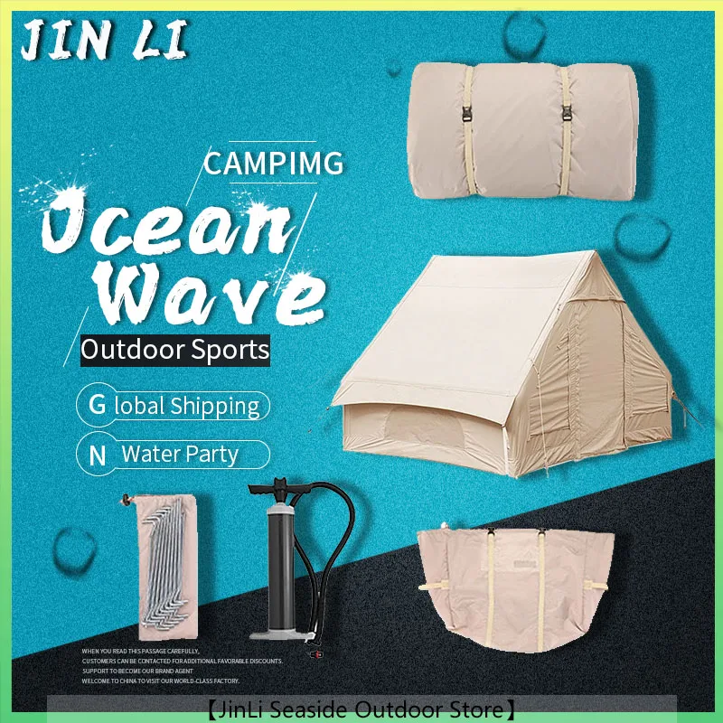 

Luxury Camping Tent Waterproof Sunscreen Inflatable Roof Tent Large Space Folding Tent Park Family Tent Travel Beach Equipment