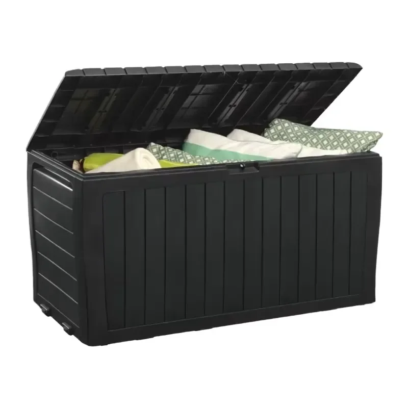 Modern HDPE Outdoor Garden Storage Box Waterproof Deck Box for Outdoor Storage