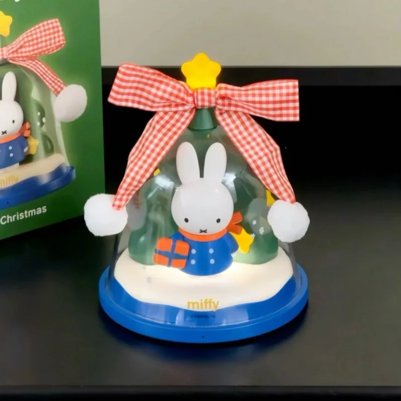 Lampada Miffy a Forma di Mela, Luce d'Atmosfera Accogliente e Festiva per Camera da Letto e Scrivania, Regalo di Natale, Giocattolo Trendy in Confezione Sorpresa