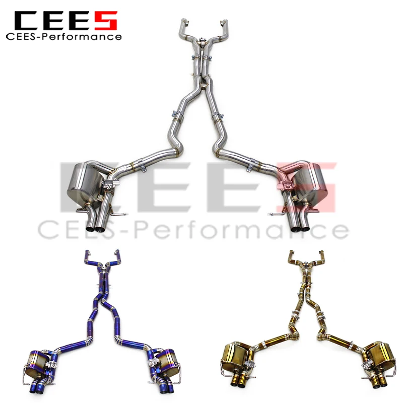

cees Catback Exhaust for Mercedes-Benz C63 C63S AMG W205 4.0T (2015-2020) Stainless Steel Factory Valve Exhaust Muffler System