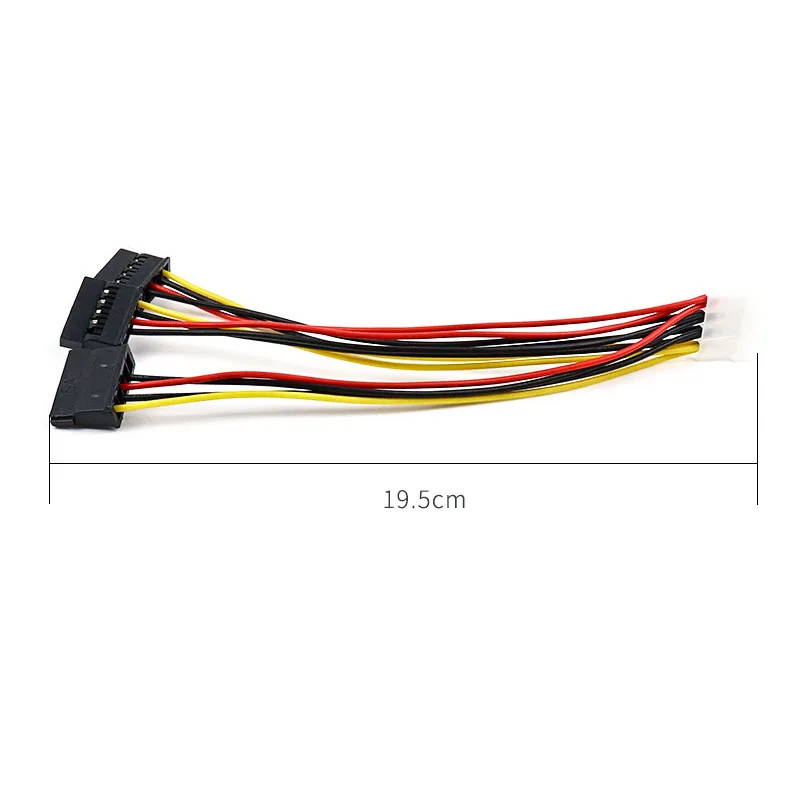IDE to SATA Power Cable Splitter 1 to 3 Convert Cord Big 4PIN Male SATA Extend Wire Adapter PC Hard Disk Power Line Connector