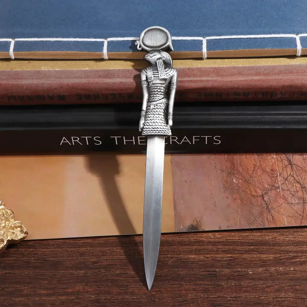 Egyptian Pyramid Pharaoh Envelope Opener DIY Crafts Tool Zinc Alloy Express Opener Letter Opening Tool Ancient Cutting Supplies