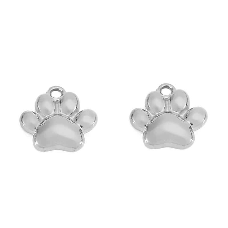 5 قطع الفولاذ المقاوم للصدأ الكلب مخلب سحر الخرز قلادة المعلقات أبدا تتلاشى أقراط سحر ل سوار ذاتي الصنع النتائج صنع المجوهرات