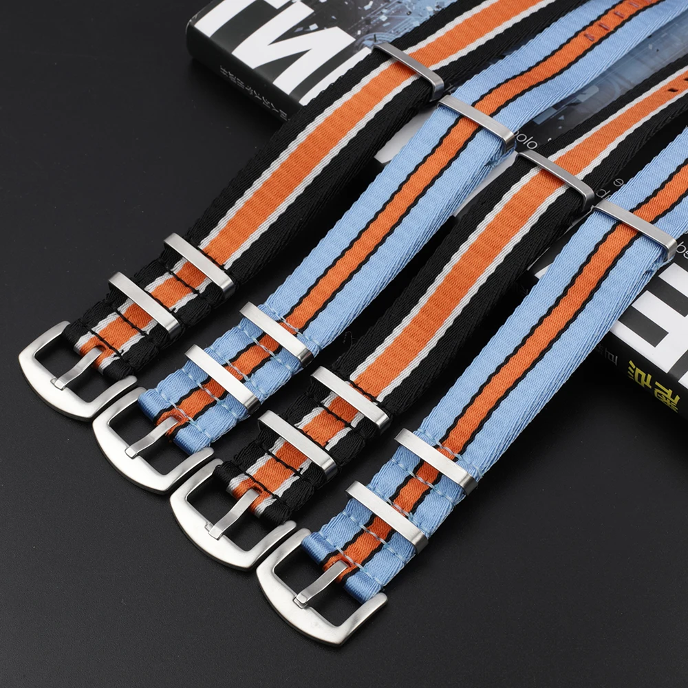 Weiches Nylon-Uhrenarmband, 20 mm, 22 mm, Uhrenarmbänder für Herren und Damen, Armband-Ersatz, Uhrenzubehör