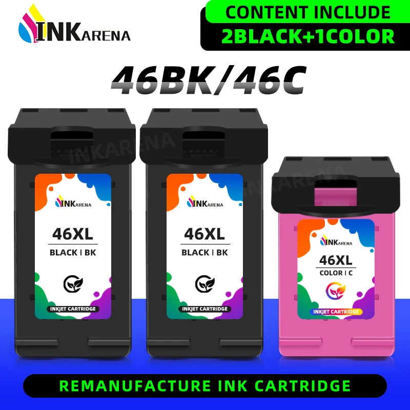 46XL Ink Cartridge Replacement for HP 46 HP46 for HP DeskJet Ultra Ink Advantage 2020hc 2025HC 2520HC 2025 2529 4729 2020 2520