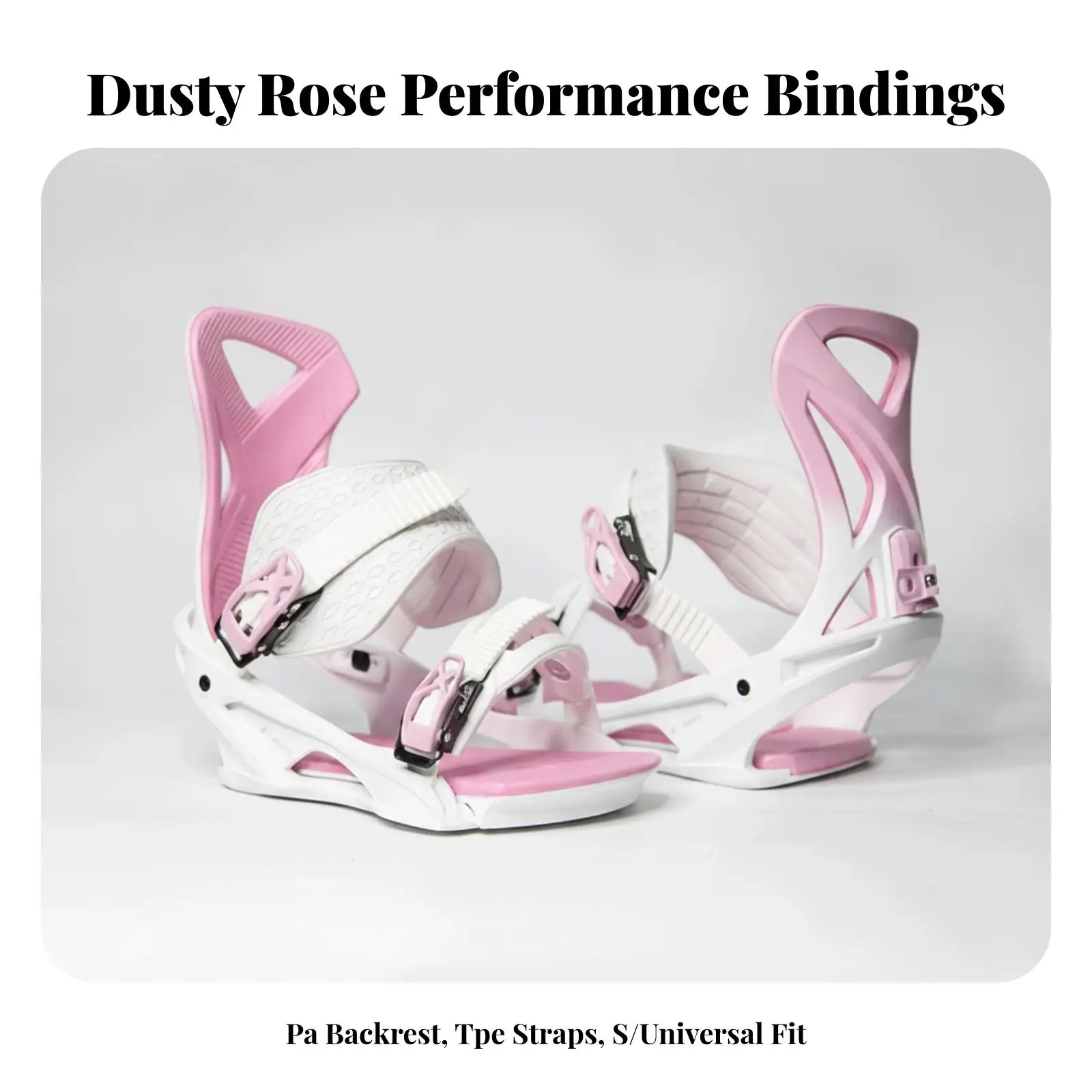 Snowboard Bindings with Padded Footbed Stable Snowboard Bindings with Highbacks Binding Straps Comfortable Open-Frame